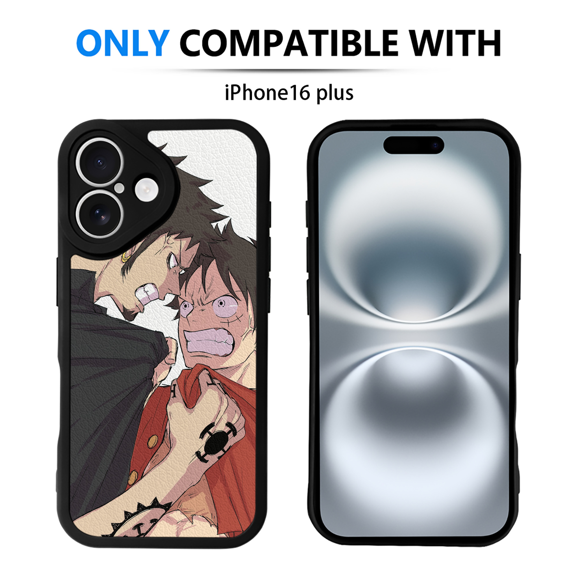（画像用） ワンピース ONE PIECE 【iPhone 16シリーズ対応】シリコンスマホケース（レザー調） 材質：シリコン